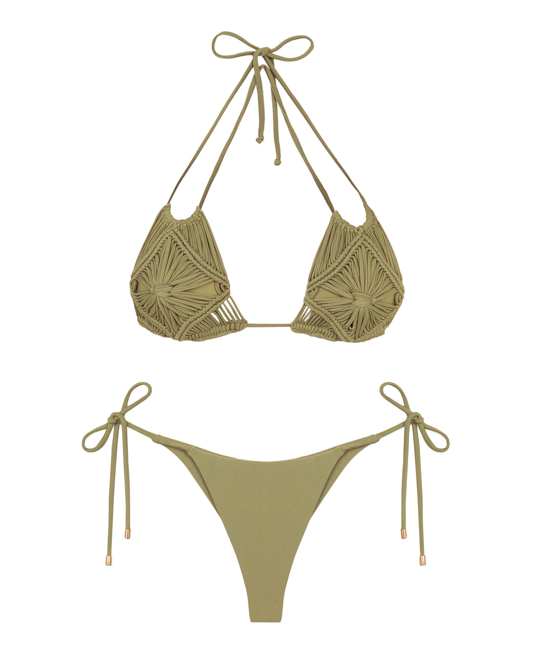 Bikini macramé Top Alice + Slip Cheeky Bow