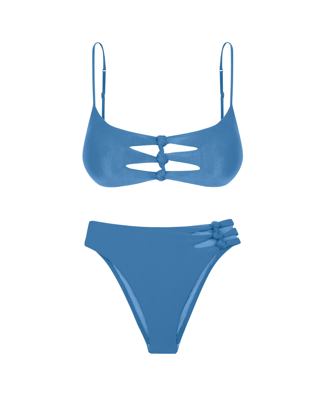 Bikini azzurro con Top Erin Megan + Hot Pants Megan