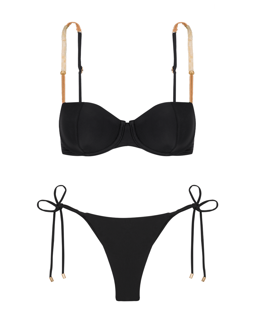 Bikini con Top Mel Brooke + Slip Cheeky con fiocchetti laterali