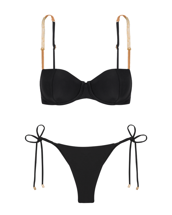 Mel Brooke Hoop Top + Cheeky tie-side bikini bottom