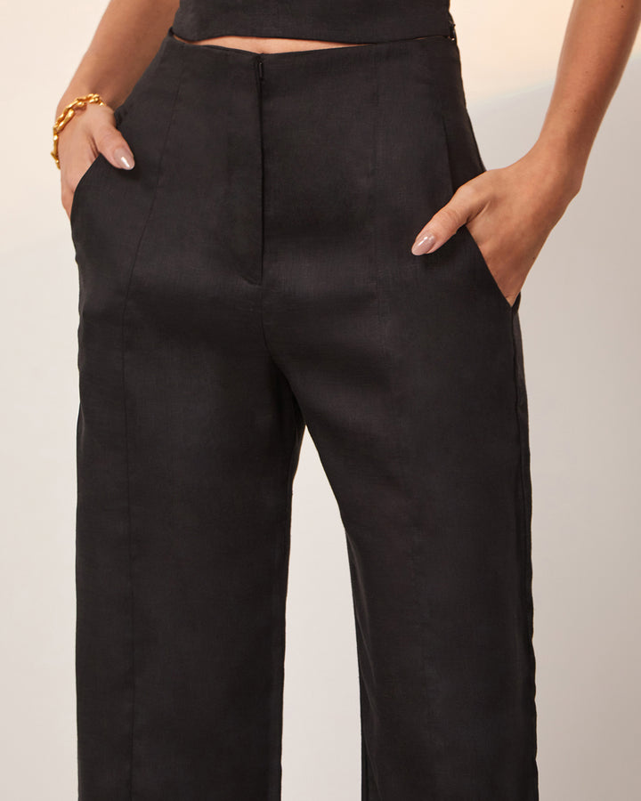 Whitney Straight Pants Black